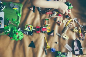Teach Animal Noises with A Farm Playset Child Playing with Farm Toys