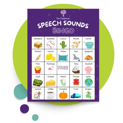 Preview of the Speech Sounds Bingo card download