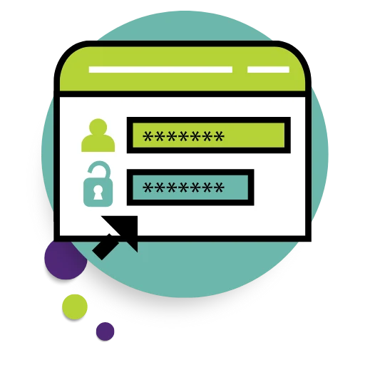 Illustration of a login screen