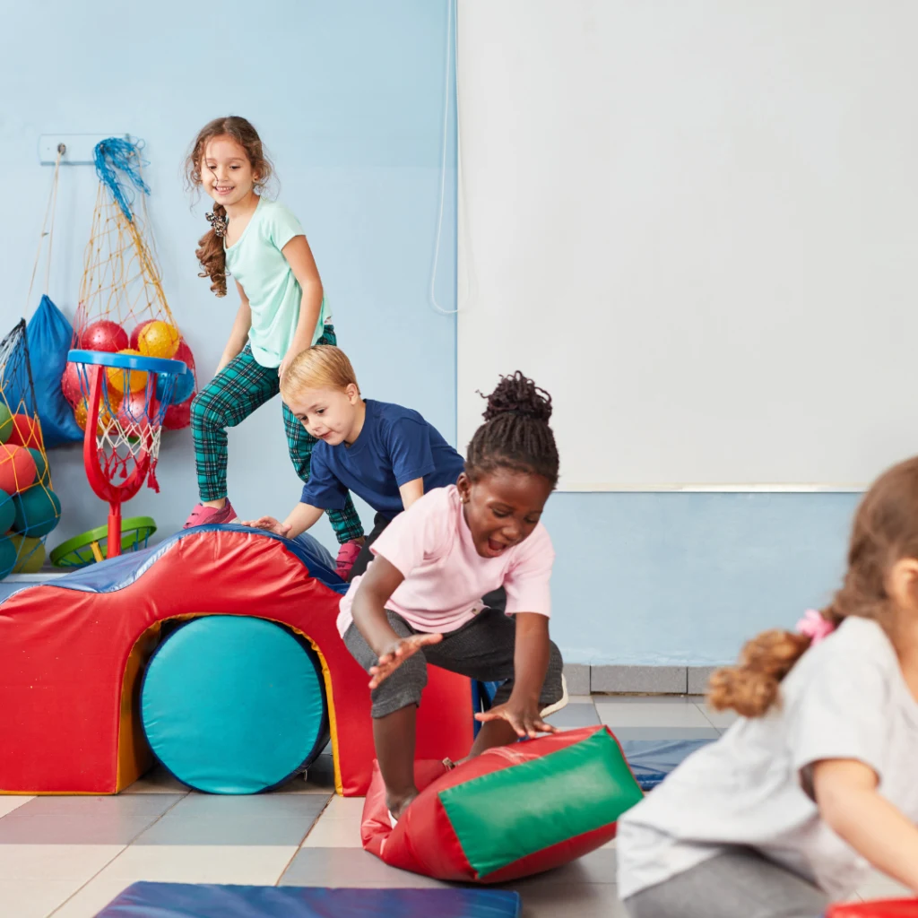 Kids getting physical therapy